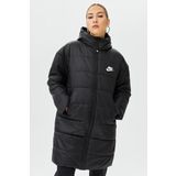 Nike Therma Fit Repel Synthetic Fill Parka Kadın Uzun Midi Kapüşonlu Mont Siyah