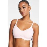 Nike Training Dri Fit Alate Minimalist Light Support Padded Bra Light Pink Kadın Lazer Kesim Bra Açık Pembe