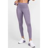 Nike Trainng Go Dri Fit Infinalock High Rise 7/8 Leggings 6 Cepli Toparlayıcı Yüksek Belli Reflektörlü Antrenman Taytı Mor - XS