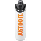 Nike Üniseks – Yetişkin SS Recharge Chug Bottle İçecek Şişesi, Beyaz/Siyah/Toplam Turuncu, 709 ml