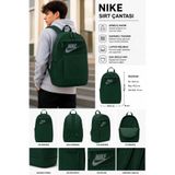 Nike Unisex Koyu Yeşil Sırt Çantası Okul Günlük Spor Seyahat Çantası 30,5x48,5x15 cm