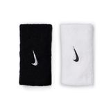 Nike Unisex Swoosh Classic Doublewide 2 Adet Ter Bandı Siyah/Beyaz/Siyah Tek Beden
