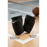 Nike Voleybol Dizliği Siyah-Beyaz - Darbe Emici Sporcu Dizlik Seti (1 Çift)