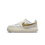 Nike W Court Vision Alta Low Top kadın ayakkabısı, Beyaz Metalik Altın Açık Kemik Yelek, 40 EU