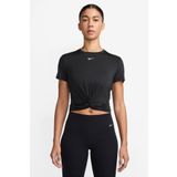 Nike W NK ONE CLSC DF TWST SS Kısa Kollu Siyah Kadın T-shirt