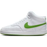 Nike WMNS Court Vision Mid Three Quarter High kadın ayakkabısı, Beyaz klorofil, 38.5 EU