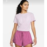 Nike Women's Dri-Fıt One Luxe Twist Cropped Short-Sleeve Lila Kadın T-Shirt DD4921-530