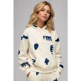 Nike Women's Jordan Artist Series Loose Fit Hoodie Kadın Büyük Beden Kapüşonlu Sweatshirt Beyaz Mavi