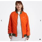Nike Womens Sportswear Reversible Varsity Jacket Çift Taraflı Bomber Ceket / Mont DV7876-222 - Yeşil