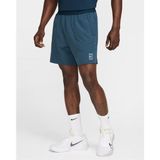 Nikecourt FZ6913-478 Advantage Dri-FIT 15 Cm Erkek Tenis Şortu - Mavi