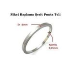 Nikel Şerit Tel 0,15 mm kalınlık 8mm genişlik - 1 Metre