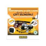 Niken 0250010601 Hava Kompresöru Metal Çift Silindir 12v