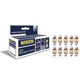 Niken 31mm Sofit LED Miniature Ampul12-24V, Araç Tavan, İç Aydınlatma için, 10'lu Paket