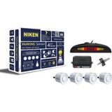 Niken Araç Geri Park Sensörü Led Ekran Ve Ses İkazlı Beyaz Göz Niken