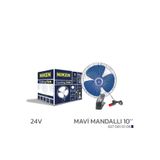 Niken Araç İçi Vantilatör 24V 10 Inç Mandallı Mavi Kamyon Tır Otobüs Vantilatörü