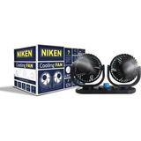 Niken Araç Içi Vantilatör Çift Başlı Küçük 12VOLT 4 Inç Niken