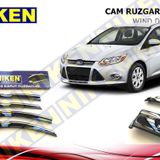 Niken Ford Focus 2012 Rüzgarliği 4 Kromlu Cam