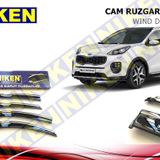 Niken Kia Sportage 2016 Rüzgarliği 4 Kromlu Cam