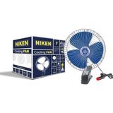 Niken Oto Vantilatör 24V 10 Inch Mandallı Çakmak Girişli - Çok Renkli