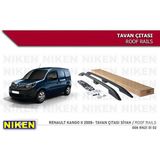 Niken Renault Kango 2 Tavan Çıtası Port Bagaj Taşıyıcı Siyah 2008+