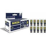 Niken T10 Turuncu,12-24V, Park ve Plaka Lambası için,LED Minyatür Ampul, 10 Adet Set