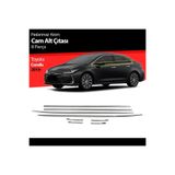 Niken Toyota corolla cam kenar alt çıtası kromu 8 parça 2019+