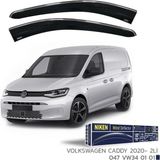 Niken Vw Caddy 2020- Kromlu Cam Rüzgarlığı 2li