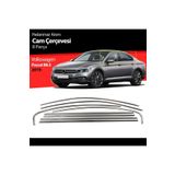 Niken Vw Passat B8.5 Cam Kenar Çıtası Çerçevesi Kromu 8 Parça 2019+