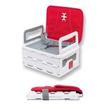 Nikidom Bebek/Küçük Çocuk/Bebek 6 Ay+ İçin Katlanır Düz Yükseltici Sandalye, Taşınabilir Katlanabilir Seyahat Yemek Koltuğu, Çoğu Sandalyeye Kolayca Uyar - Kırmızı