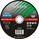 Nikon Beton Flex Kesme Taşı Düz 115X2.5X22MM 10 Adet