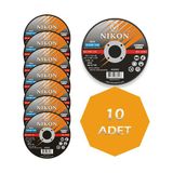 Nikon Inox 115X1,0X22 Düz Krom Kesme Taşı (10-Lu Paket)