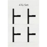 NİKSA METAL Füze Ayak Siyah-14cm4'lü Set-Modern Metal Mobilya Ayağı-Koltuk Kanepe Berjer Ayağı-Ünite Sehpa Ayağı