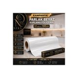 NIKSSTORE YAPIŞKANLI PARLAK BEYAZ FOLYO MOBİLYA,BEYAZ EŞYA,MASA,TEZGAH LAKE GÖRÜNÜMLÜ KAPLAMA FOLYOSU