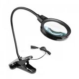 Nikula-12 Led Clipslı Işıklı Büyüteç,işıklı Masa Lambası Çalışma Lambası (Lisinya)