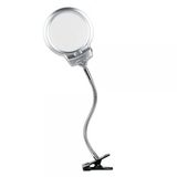 Nikula-2.5X130 MM 5X24 MM LED Aydınlatmalı Büyüteç,Masa üstü Metal Hortum Mandallı-MG15124-C ( Lisin