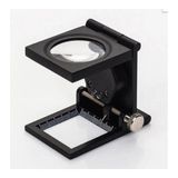 NIKULA-28X28 mm Katlanır Sayaçlı Metal Lüp, 2 LED Işıklı Büyüteç Tekst