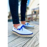 Nil Avm CH311 Espadril Erkek Ayakkabı Beyaz / Sax Mavı