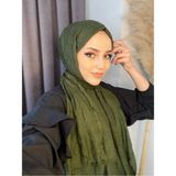 Nil Butik Bambu Kraş Şal - Haki