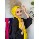 Nil Butik Bambu Kraş Şal - Sarı