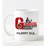 Nil Hediye Gümrük Muhafaza Memuru Temalı Beyaz Kupa