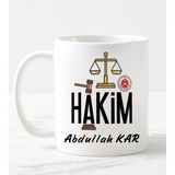 Nil Hediye Hakim Temalı Beyaz Kupa