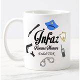 Nil Hediye Infaz Koruma Memuru Temalı Kupa - Beyaz