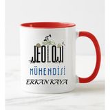 Nil Hediye Jeoloji Mühendisi Kupa Bardağı Kırmızı