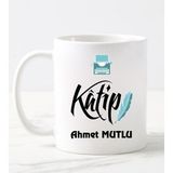 Nil Hediye Katip Temalı Beyaz Kupa