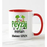 Nil Hediye Peyzaj Mimarı Temalı Kupa - Beyaz