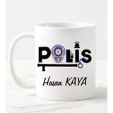 Nil Hediye Polis Temalı Beyaz Kupa