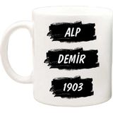 Nil Hediye Siyah Beyaz Taraftar Kupa Bardak
