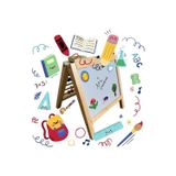 Nil Oyuncak Ahşap Manyetik Abaküslü Çift Taraflı Mini Yazı Tahtası