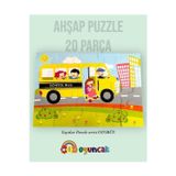 Nil Oyuncak Büyük Boy Ahşap Puzzle Otobüs İthal