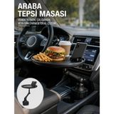 Nilavia Araç Içi 360° Ayarlanabilir Bardaklık Tepsisi Geniş Yüzeyli ve Telefon Standl - AL002A-62TQO - Çok Renkli